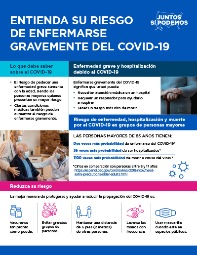 Know Your Risk for Severe Illness From COVID-19 — Spanish 