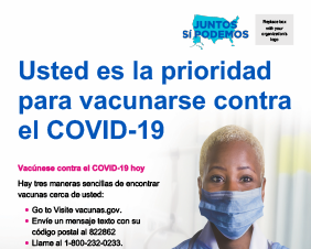 You’re the Priority for the COVID-19 Vaccinations — Spanish