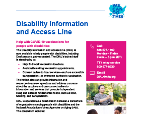 COVID-19 Vaccine Disability Information and Access Line (DIAL) — ASL 