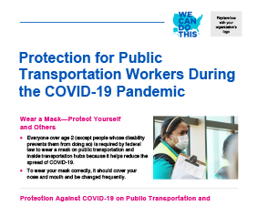 Protection for Public Transportation Workers During the COVID-19 Pandemic