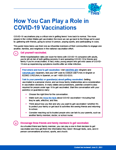 How You Can Play a Role in COVID-19 Vaccinations