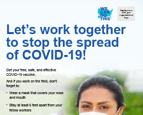 Let’s work together to stop the spread of COVID-19