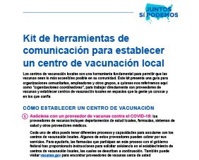 On-Site Vaccination Clinic Toolkit — Spanish