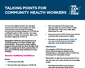 Talking Points for Community Health Workers