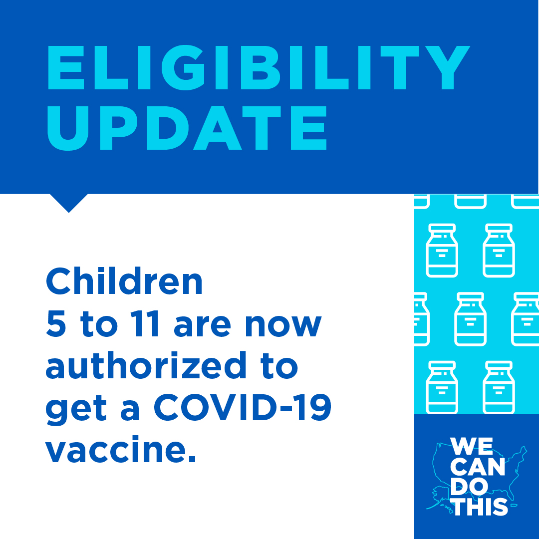 Social Media Post About COVID-19 Vaccine Authorization for Children ages 5 - 11