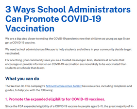 3 Ways School Administrators Can Promote COVID-19 Vaccination