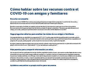 How to Talk About COVID-19 Vaccines With Family and Friends — Spanish