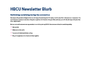HBCU Newsletter Blurb