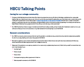 HBCU Talking Points