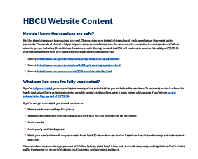 HBCU Website Content