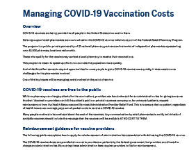 Managing COVID-19 Vaccination Costs 