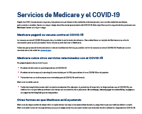 Medicare Services and COVID-19 — Spanish