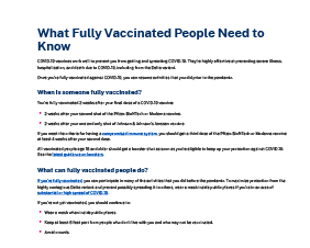 What Fully Vaccinated People Need to Know 