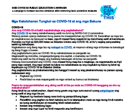 Facts About COVID-19 and the Vaccines  — Tagalog