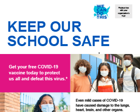 Mantén nuestra escuela segura — En inglés