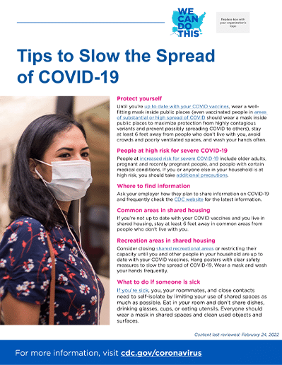 Tips to Slow the Spread of COVID-19 for Community Health Workers