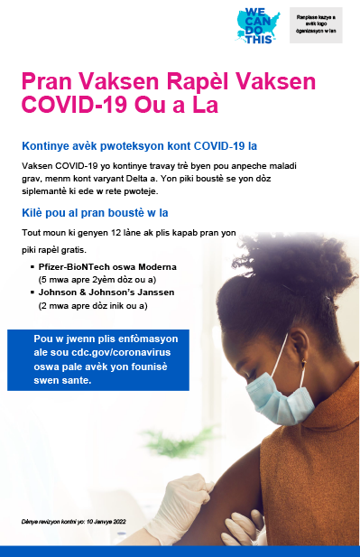  Get Your COVID-19 Vaccine Booster Shot Here – Haitian Creole