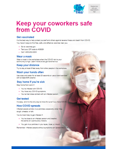 Keep your coworkers safe from COVID