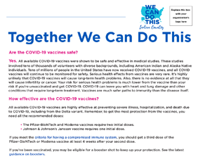 Together We Can Do This – Fact Sheets for NE, NW, Plains, SW and All Regions