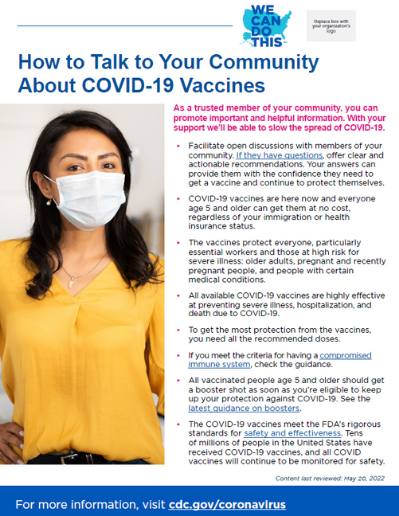 How to Talk to Your Community About COVID-19 Vaccines for Community Health Workers