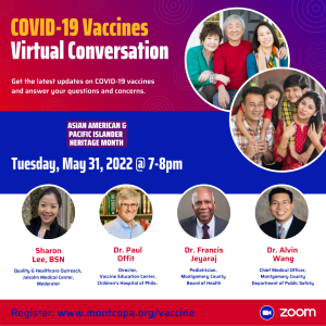 Asian American & Pacific Islander Heritage Month – COVID-19 Vaccines Virtual Conversation