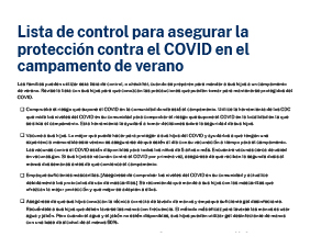 Checklist for Staying Safe From COVID-19 at Summer Camp — Spanish