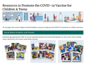 Resources to Promote the COVID-19 Vaccine for Children & Teens