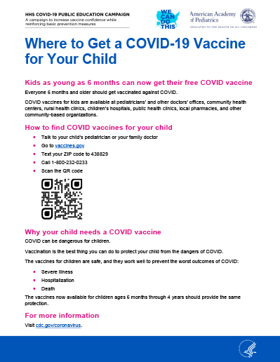 Where to Get a COVID-19 Vaccine for Your Child
