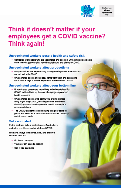 Risks of an Unvaccinated Workforce 