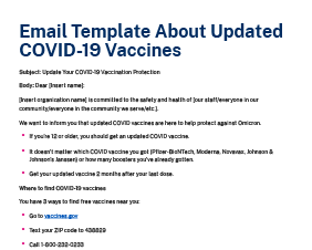 Email Template About Updated COVID-19 Vaccines 