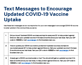Text Messages to Encourage Updated COVID-19 Vaccine Uptake 