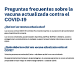 Frequently Asked Questions About Updated COVID-19 Vaccines — Spanish
