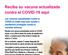 Get Your Updated COVID-19 Vaccine Here — Spanish
