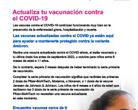 Update Your COVID-19 Vaccination Protection — Spanish
