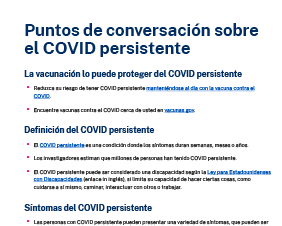 Talking Points About Long COVID — Spanish