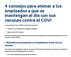 4 Tips for Encouraging Workers to Stay Up to Date With Their COVID Vaccines — Spanish