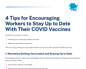 4 Tips for Encouraging Workers to Stay Up to Date With Their COVID Vaccines