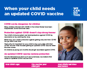 When your child needs an updated COVID vaccine